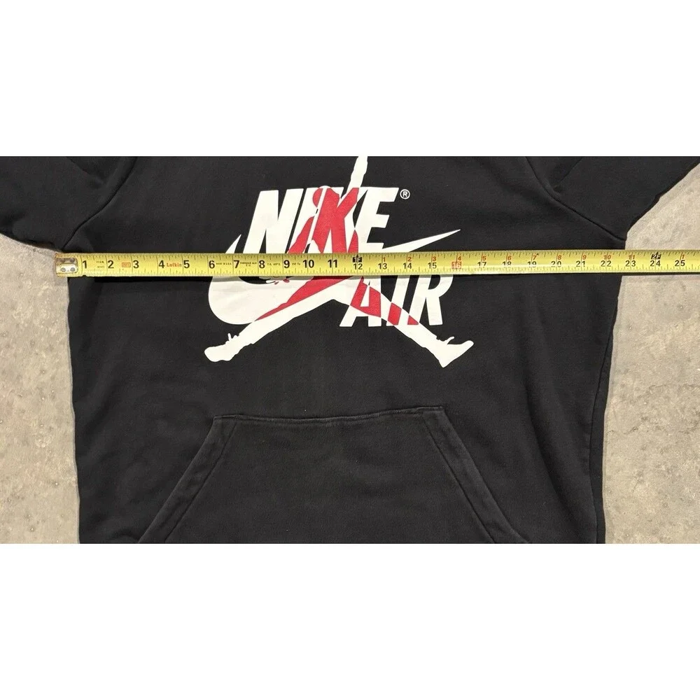 Nike Air Jordan Hoodie Mens Large Black Jumpman Classics Logo Print Pullover